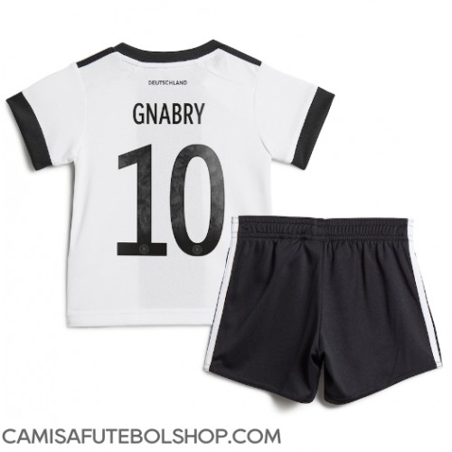 Camisa de time de futebol Alemanha Serge Gnabry #10 Replicas 1º Equipamento Infantil Mundo 2022 Manga Curta (+ Calças curtas)